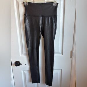 SPANX Faux Leather Leggings, Size Medium